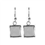 SQUARE BEZEL EARRINGS